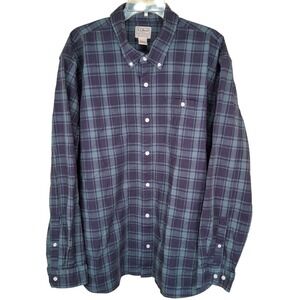 LL‎ Bean Shirt Mens 2XL Long Sleeve Button Down Outdoors Tartan Plaid Stretch